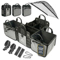 Extra Large Modular Collapsible Car Trunk Organizer System, Gray