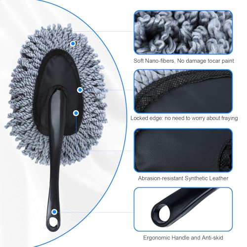 6 Pack Car Cleaning Supplies – Car Duster Interior & Brush Interior & Cleaning Gel, Car Detailing Cleaning Kit for Cars, Trucks, SUVs & RVs - view 6