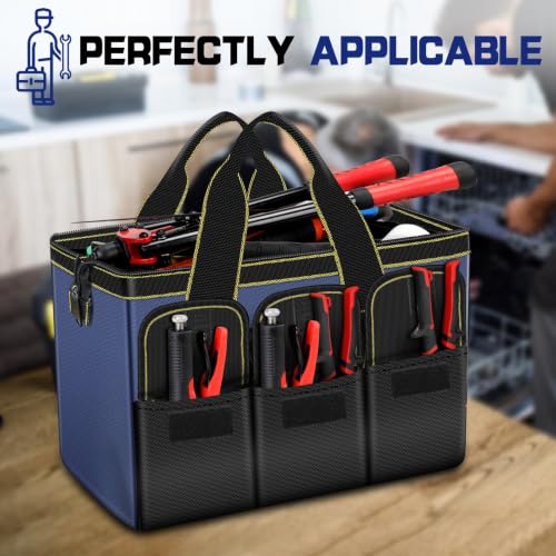 Tool Bag 2-Pack Set, 14" & 16" Wide Mouth Tool Bags for Men and Women - view 6