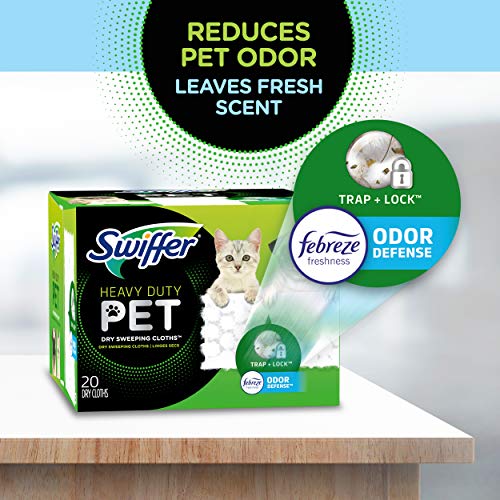 Sweep + Mop, Dry Pads Refill, Floor Cleaner for Dirt, Dust, Hair, Cleaning Cloths for Mopping Home, Bathroom, Kitchen, All Purpose Multi-Surface Floor Wipes, Heavy Duty, Pet, 32 Count - view 3