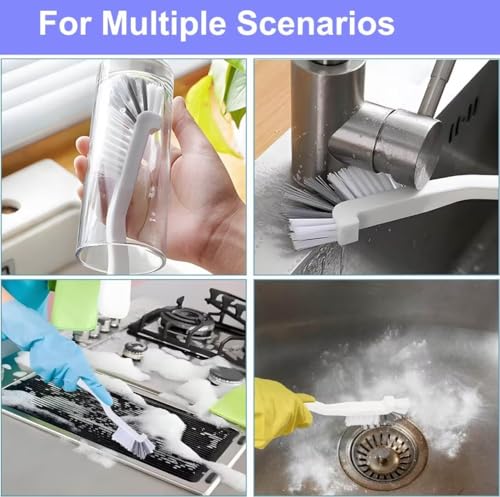 Deep Clean Brush Set Crevice Cleaning Brush Window Groove Cleaner Tools Kit for Small Spaces, Sliding Door, Shutter, Air Conditioner, Bathroom/Shower, Blinds, Vents - view 5