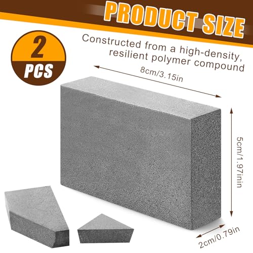 2 Pack HO Track Cleaner Block Model Train,3.2" X 2"x 0.8",Gray - view 2