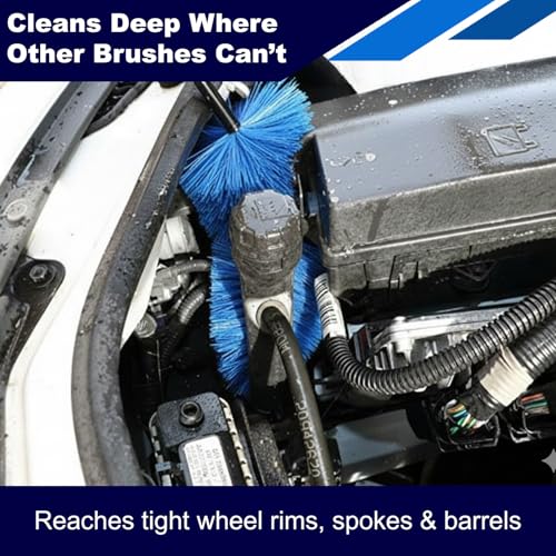 Big Wheel Brush – 18-Inch Flexible Nylon Rim & Barrel Cleaner for Cars, Trucks, Motorcycles – Hard-to-Reach Areas, Non-Scratch Auto Detailing Tool - view 3