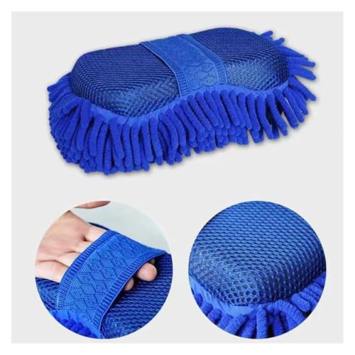 1/2Pcs Blue Microfiber Chenille Auto Cleaning Kit - view 3