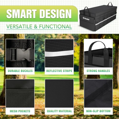 Trunk Organizer with Lid for Car, SUV, and Truck (Large, Black) - view 3