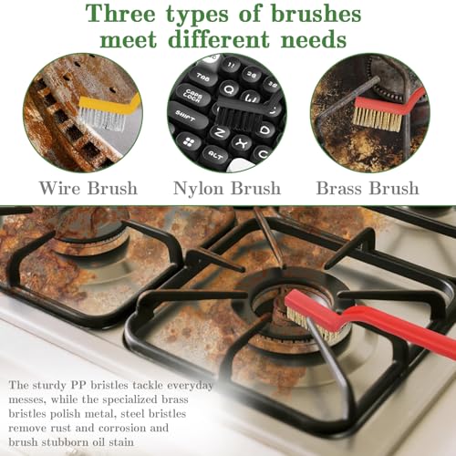 15 Pcs Crevice Cleaning Brush, Multifunctional Grout Brush and Straw Brush - view 5