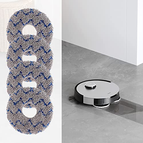 Mop Pads Compatible with Ecovacs Deebot X1/X2/T10/T20/T30 Omni, T30S/N30 Series Robot Vacuum and Mop Cleaner - Reusable and Washable Replacement Mop Head Cloth（4 Pack） - view 6