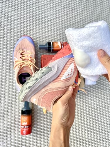 LUXX deep Cleaner kit shoes care with Brush and Cleaning Towel - Powerful Stain Remover + Deodorizer for Sneakers, Luxury Handbags, Furniture, Shoes, Gentle on Leather, PU, Canvas, Fabric, White Foam - view 2