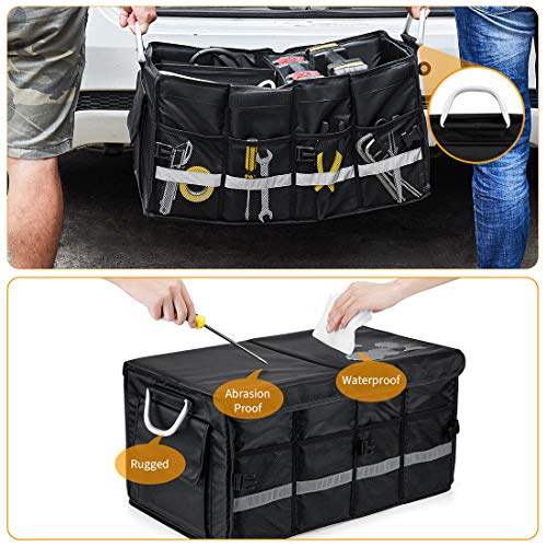 Car Trunk Organizer with Lid,Collapsible Car Trunk Storage Organizer,Multi-Compartment Car Organizer for auto, SUV, Truck, Minivan Black, X-Large - view 6