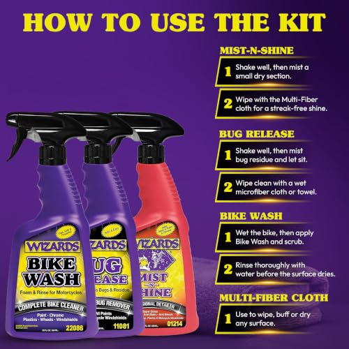 Motorcycle Quick Detail Kit – 5-Piece Wash & Shine Bundle - view 4