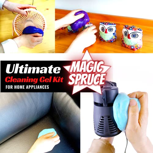 MAGIC SPRUCE Car Detailing Kit Gel for Car Interior Dashboard Cleaner Products, Non-Water Dust Remover Scented Freshner, Upholstery Cleaning Putty, Laptop Computer Cleaning Accessories Car Slime - view 5