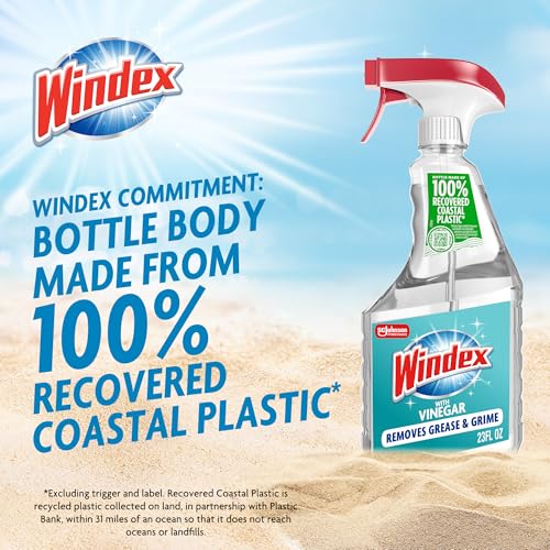 Vinegar Glass and Window Cleaner, Removes Grease and Grime, 23 oz (Pack of 3) - view 6