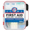 326 Pc OSHA ANSI First Aid Kit Hard Case 100 People