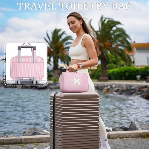 Travel Hanging Toiletry Bag Makeup Bag, Women Girls Gifts, Pink A - view 2