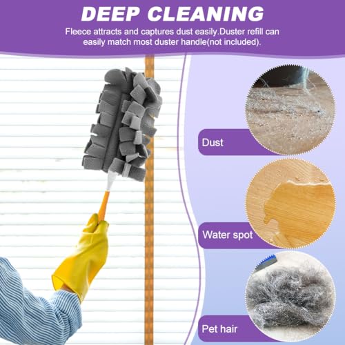 14 Pcs Microfiber Reusable Duster Refills Compatible with Swiffer Duster - view 2