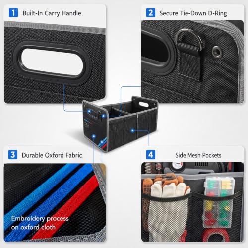 Car Trunk Organizer, 1680D Oxford Fabric, Collapsible Storage Box - view 4