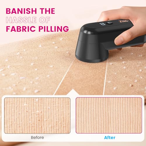 Fabric Shaver, Lint Remover for Clothes, Type-C Rechargeable Lint Shaver with LCD Display & 6-Blade, Sweater Shavers to Remove Pilling，Fuzz Remover Fabric Shaver for Clothing and Furniture - view 5