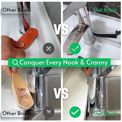 Hard Bristle Crevice Cleaning Brushes for Household use - Multifunctional Crevice Cleaning Tools for Housekeeping & Bathroom Cleaning Tools - Small Cleaning Brushes for Tight Spaces - view 5