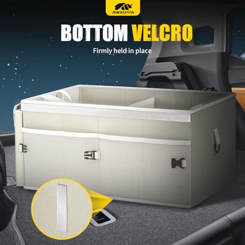 Trunk Organizer with Lid - 65L Collapsible Car Organizer, White - view 3