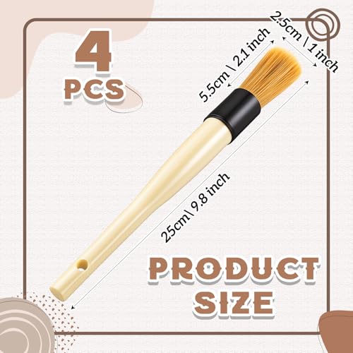 4 Pack Parts Cleaning Brush Home and Auto Use,Boar Bristle - view 2