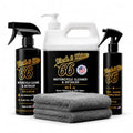 Wash&Shine 66 Pro System Motorcycle & Car Cleaning Kit - Waterless or Wet Wash for Bikes, Cars & RVs,16 oz Cleaner + 64 oz Refill Jug, NanoGloss Shield SiO₂ Ceramic Spray, 2 Microfiber Towels.
