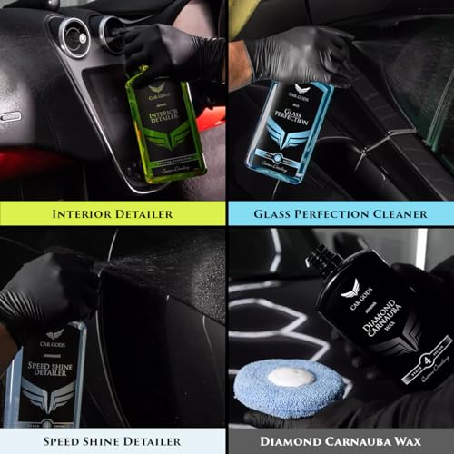 8 Piece Car Cleaning Detailing Kit - Shampoo - Carnauba Wax - Wheel Cleaner - Shine Detailer - Fallout Eliminator - Tyre Serum - Interior Detailer - Glass Cleaner - view 4