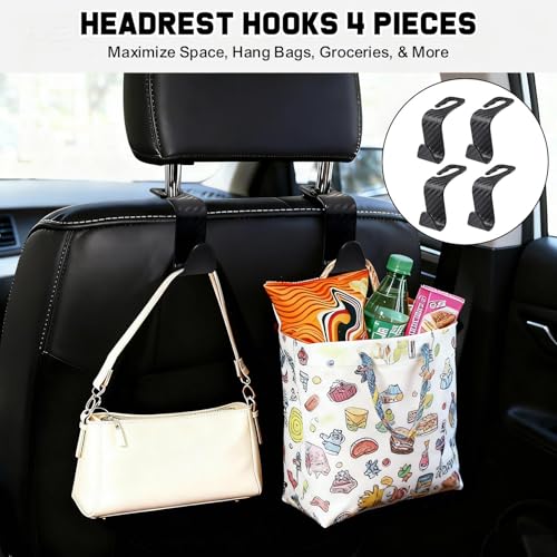 Car Accessories Gift Set for New Drivers, 13PCS Everyday Car Essentials Kit with Registration Insurance Holder, Cup Holder Coasters, Headrest Hooks & Cleaning Brushes for Men & Women - view 6