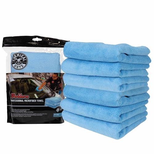 Workhorse Professional Microfiber Towels, Blue, 16 in, 6 Pk