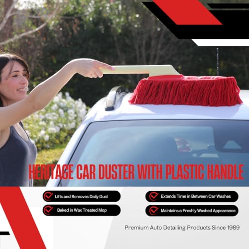 Heritage Car Duster with Plastic Handle and Cotton Mop 86243 Lifts and Removes Dust - view 5