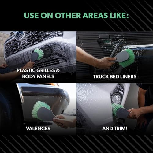Wheelie Wheel & Exterior Brush for Rims & Tires, Soft, Green - view 4