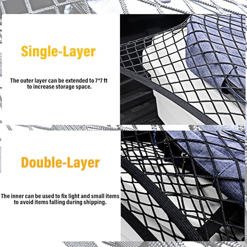 Cargo Net for Pickup Truck Bed, Trucks Cargo Net Mesh Organizer - view 4