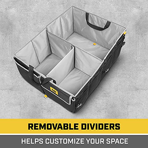 FlexTrunk Car Trunk Organizer and Storage - Collapsible Multi-Compartment Automotive Adjustable Multiple Pocket Expandable Sturdy Multipurpose Folding Cargo Store for Auto Backseat - view 6