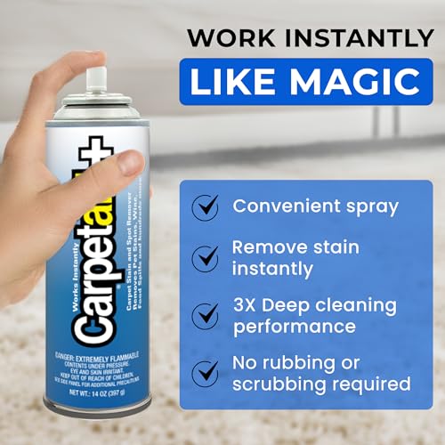 Carpet Aid Spot and Stain Remover, pH Balanced Cleaner for Carpets, Rugs, and Upholstery – Removes Oil, Grease, Ink, Coffee, Pet Urine, and Lipstick - view 7