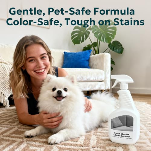 Upholstery Cleaner for Couch Furniture: Strength Multi-Surface Stain Remover Spray for Carpet Spot - Pet-Safe Non-Toxic Quick-Drying for Fabric Sofas Rug Furniture Couches & Car Interiors - view 7