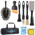 Car Detailing Brush Kit with Detail Brushes,Car Interior Detailing Brushe,Car Dust Brush,Cleaning Gel,Car Interior Cleaning Tool for Truck SUV Car Accessories