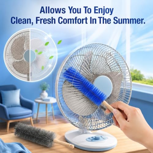 2PC Fan Cleaning Brush, Microfiber Duster Ideal for Electric and Blind - view 4