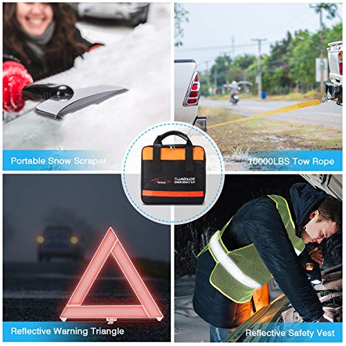 Car Roadside Emergency Kit, Auto Vehicle Safety Kits, with Jumper Cables - view 7