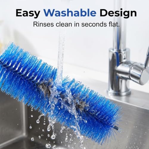 Fan Cleaning Brush with Bendable Microfiber Head, Reusable Dusting Brush for Fan Blades, Window Blinds, Air Conditioner Vents, Ceiling Fans, Car Vents and Hard-to-Reach Areas, Blue - view 6