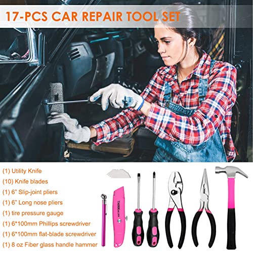 Pink Car Emergency Kit with Pink Car Tool Set, First Aid Kit - view 2