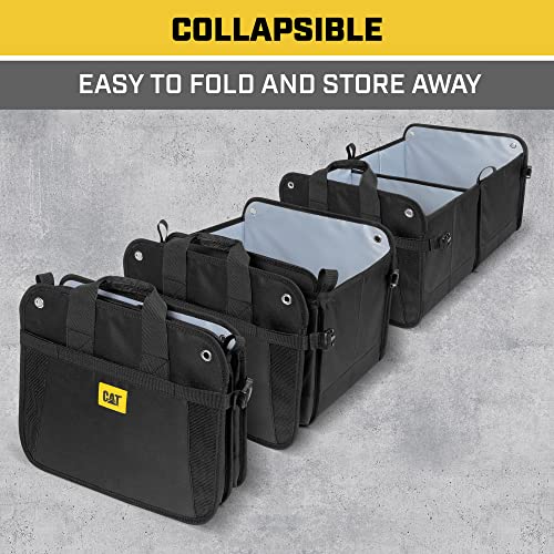 FlexTrunk Car Trunk Organizer Storage - Collapsible Dual-Compartment Automotive Adjustable Pockets Expandable Sturdy Multipurpose Folding Cargo Store for Auto Backseat, Black (CATO-201) - view 6