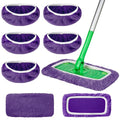 5 Pack Reusable Microfiber Mop Pads Compatible with Swiffer Sweeper Mop, Wet and Dry Flat mop Cover, Washable Mop Pads for Surface/Hardwood Floor Cleaning (Mop is Not Included)