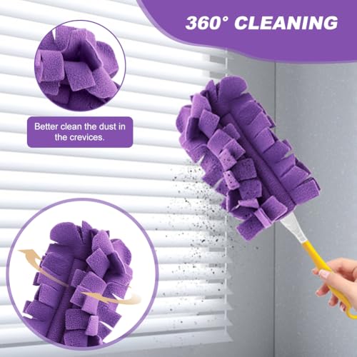 14 Pcs Microfiber Reusable Duster Refills Compatible with Swiffer Duster - view 3