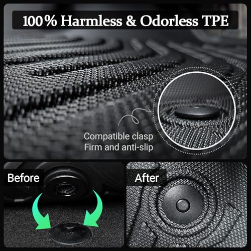 Car Floor Mats for 2026 2025 Mazda CX-50 (Only Fit Hybrid) TPE All Weather Anti-Slip Floor Liners & Trunk Cargo Liner & Backrest Mat Odorless Waterproof Car Mats Custom Full Set CX50 Accessories - view 3