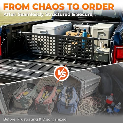 Adjustable Truck Bed Divider for Jeep Gladiator, Toyota Tacoma,Ford Ranger - view 6