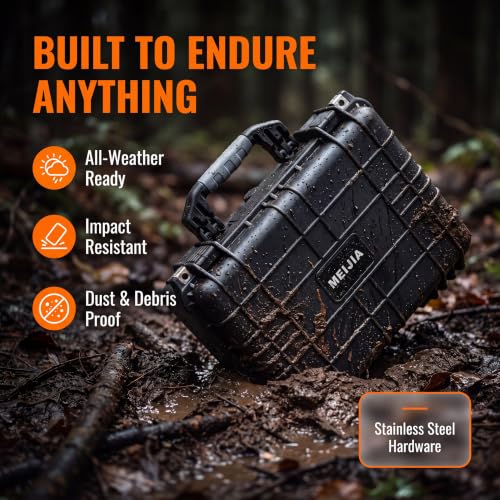 All Weather IP67 Waterproof Hard Camera Case,Hard Protective Case,Hard Case with Customizable Foam,Fit Use of Drones,Camera,Equipments,Pistols(Black,15.98x12.99x6.85inches) - view 5