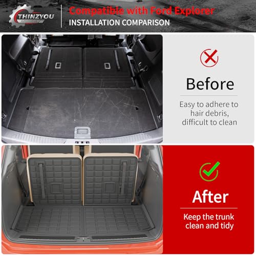 Cargo Mat with 3rd Row Backrest Mat for 2020-2027 Ford Explorer - view 2