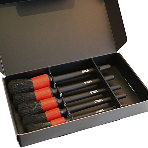 COCODE Detail Brush (Set of 5), Auto Detailing Brush Set Perfect for Car Motorcycle Automotive Cleaning Wheels, Dashboard, Interior, Exterior, Leather, Air Vents, Emblems - view 7