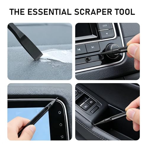 9PCS Car Carbon Fiber Plastic Crevice Tool, Non Scratch Car Scraper - view 6