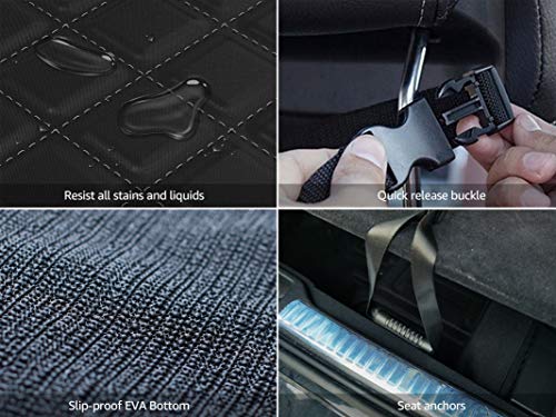 SUV Cargo Liner for Dogs, Waterproof Dog Cargo Cover with Bumper Flap Protection Durable Toyota Rav4 Trunk Mat for Pets Keep Your Vehicle Trunk Clean Universal Fit SUV Car Seat Cover - view 7