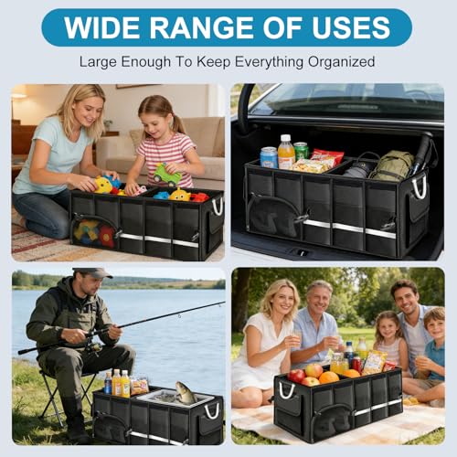 92L Large Collapsible Trunk SUV Organizer with Cover - view 4